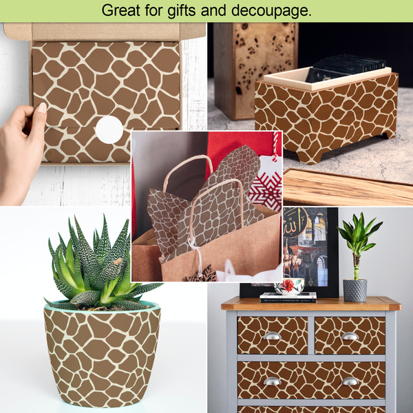 Giraffe Print Tissue Paper - In Use Collage