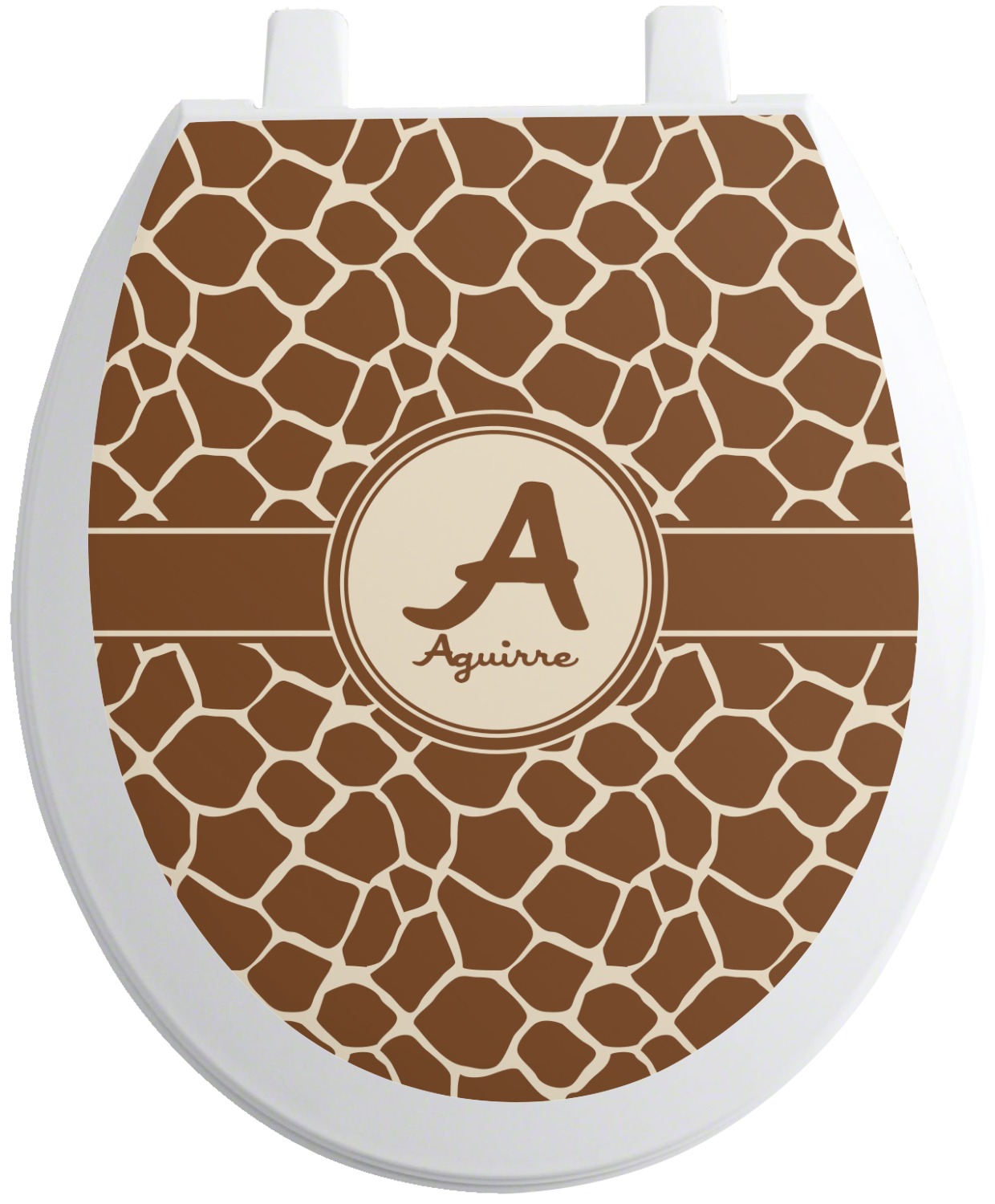 Giraffe Print Toilet Seat Decal (Personalized) YouCustomizeIt