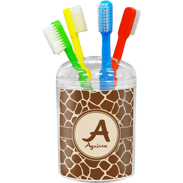 Custom Giraffe Print Toothbrush Holder (Personalized)