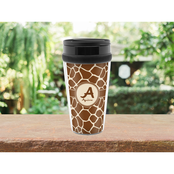 Giraffe Print Travel Mug Lifestyle (Personalized)