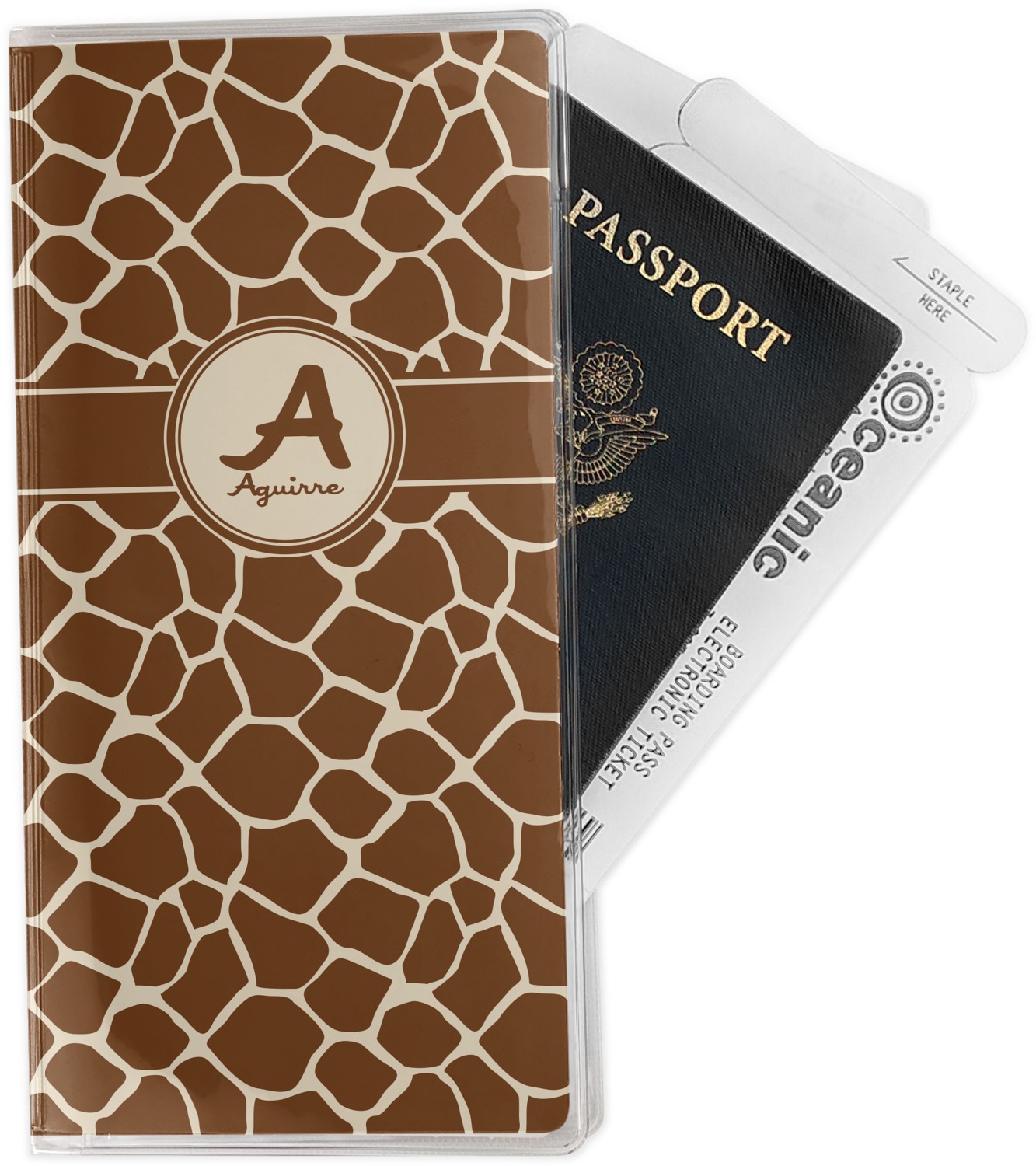 Custom Giraffe Print Travel Document Holder YouCustomizeIt