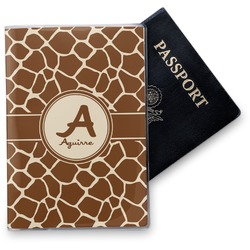 Giraffe Print Vinyl Passport Holder (Personalized)