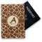 Giraffe Print Vinyl Passport Holder - Front