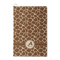 Giraffe Print Waffle Weave Golf Towel (Personalized)