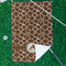 Giraffe Print Waffle Weave Golf Towel - In Context