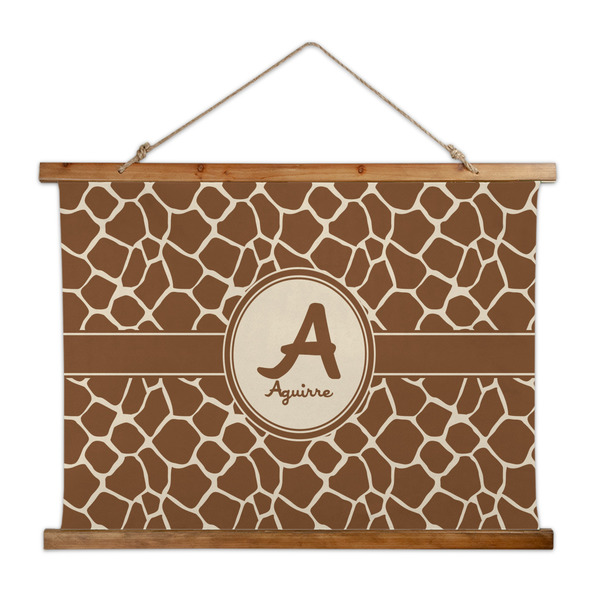 Custom Giraffe Print Wall Hanging Tapestry - Wide (Personalized)