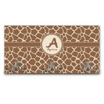 Giraffe Print Wall Mounted Coat Rack (Personalized)