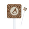 Giraffe Print Square Plastic Stir Sticks - Double Sided (Personalized)