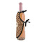 Giraffe Print Wine Bottle Apron - DETAIL WITH CLIP ON NECK