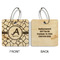 Giraffe Print Wood Luggage Tags - Square - Approval