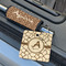 Giraffe Print Wood Luggage Tags - Square - Lifestyle
