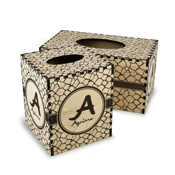 Giraffe Print Wood Tissue Box Covers - Parent/Main