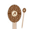 Giraffe Print Wooden Food Pick - Oval - Closeup