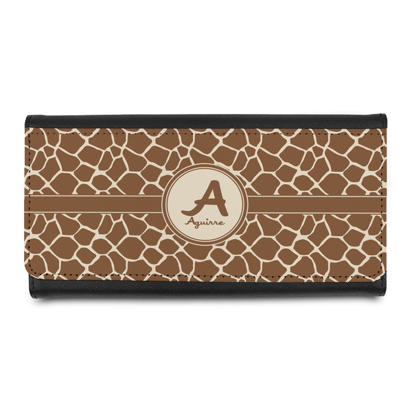 Custom Giraffe Print Leatherette Ladies Wallet (Personalized)