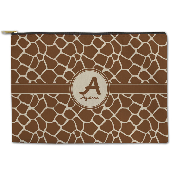 Custom Giraffe Print Zipper Pouch (Personalized)