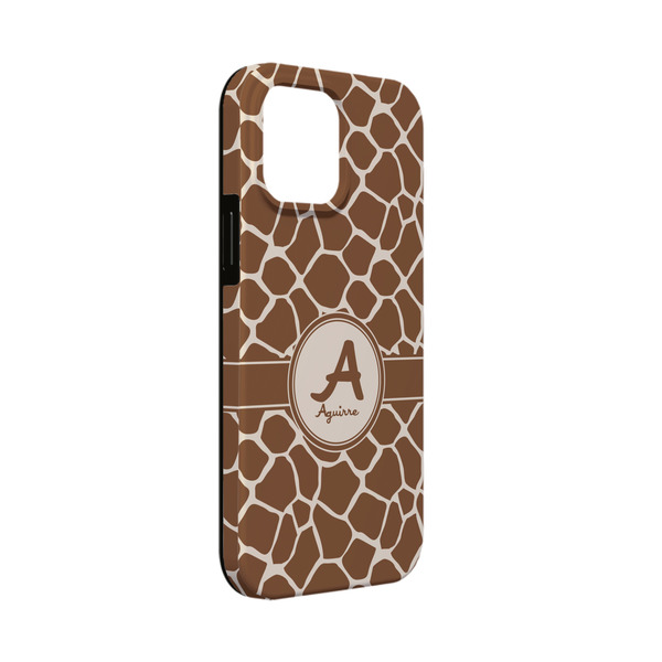 Custom Giraffe Print iPhone Case - Rubber Lined - iPhone 13 Mini (Personalized)