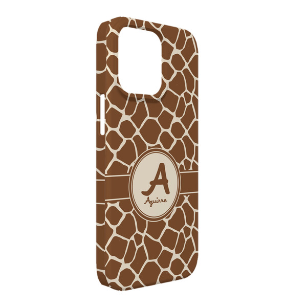 Custom Giraffe Print iPhone Case - Plastic - iPhone 13 Pro Max (Personalized)
