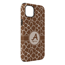 Giraffe Print iPhone Case - Rubber Lined - iPhone 14 Plus (Personalized)