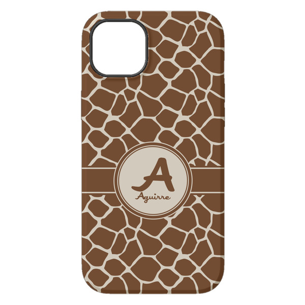 Giraffe Print iPhone 14 Plus Tough Case - Back