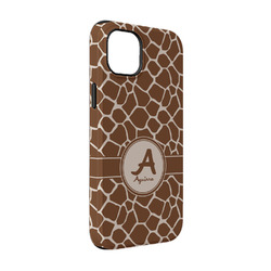 Giraffe Print iPhone Case - Rubber Lined - iPhone 14 Pro (Personalized)