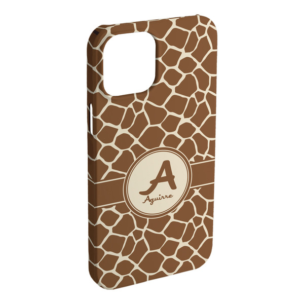 Custom Giraffe Print iPhone Case - Plastic - iPhone 15 Plus (Personalized)