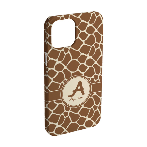 Custom Giraffe Print iPhone Case - Plastic - iPhone 15 Pro (Personalized)