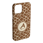 Giraffe Print iPhone Case - Plastic - iPhone 15 Pro Max (Personalized)