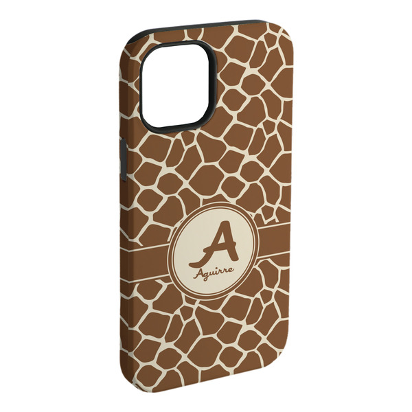 Custom Giraffe Print iPhone Case - Rubber Lined (Personalized)