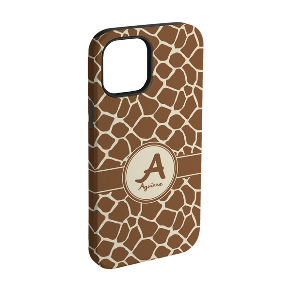 Custom Giraffe Print iPhone Case - Rubber Lined - iPhone 15 (Personalized)