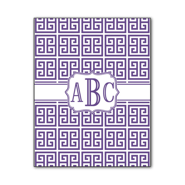 Custom Greek Key Wood Print - 11x14 (Personalized)