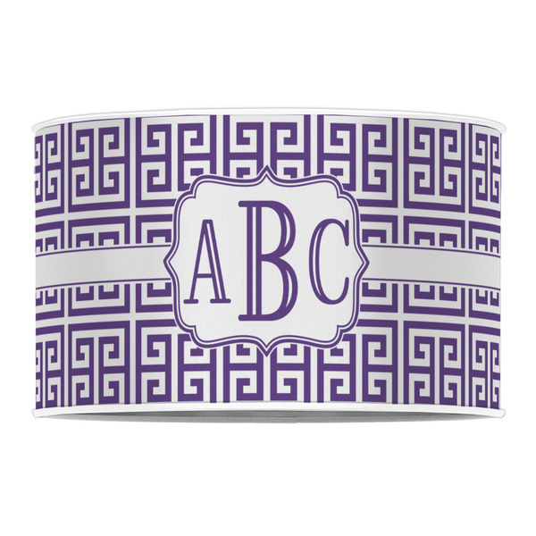 Greek Key 12" Drum Lampshade - FRONT (Poly Film)