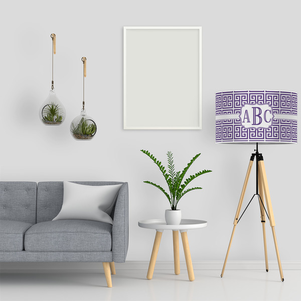 Greek Key 12" Drum Lampshade - LIFESTYLE