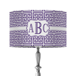 Greek Key 12" Drum Lamp Shade - Fabric (Personalized)