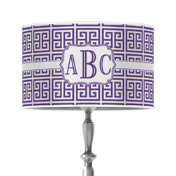 Greek Key 12" Drum Lamp Shade - Poly-film (Personalized)