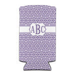 Greek Key Can Cooler (tall 12 oz) (Personalized)