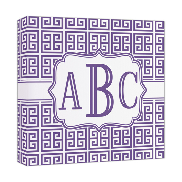 Custom Greek Key Canvas Print - 12x12 (Personalized)