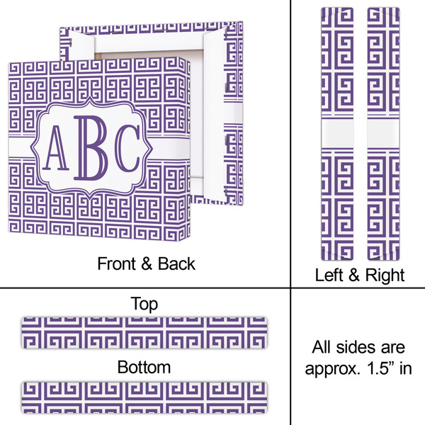 Greek Key 12x12 - Canvas Print - Approval