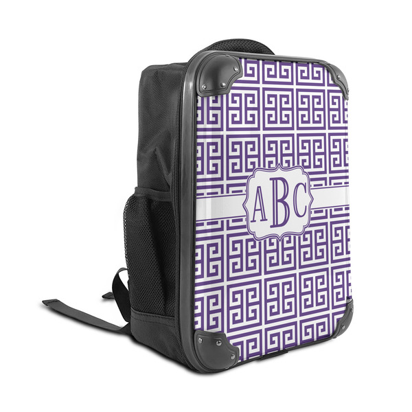 Greek Key 15" Backpack - ANGLE VIEW