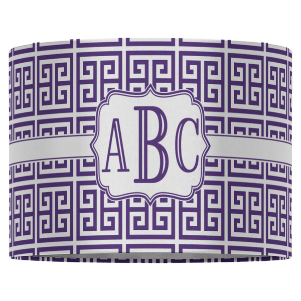 Greek Key 16" Drum Lampshade - FRONT (Fabric)