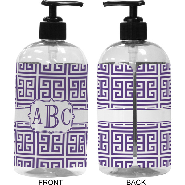 Greek Key 16 oz Plastic Liquid Dispenser (Approval)