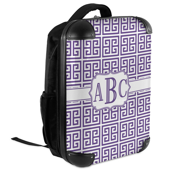 Greek Key 18" Hard Shell Backpacks - ANGLED VIEW