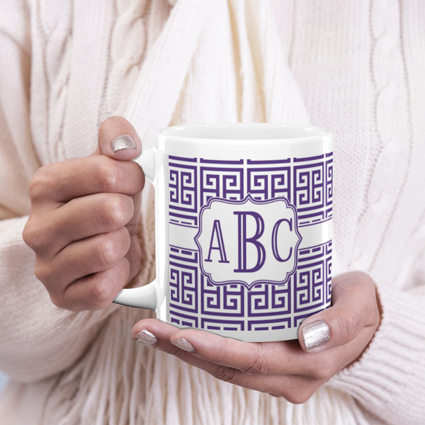 Greek Key 20oz Coffee Mug - LIFESTYLE