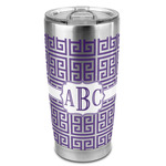 Greek Key 20oz Stainless Steel Double Wall Tumbler - Full Print (Personalized)
