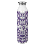 Greek Key 20oz Stainless Steel Water Bottle - Full Print (Personalized)