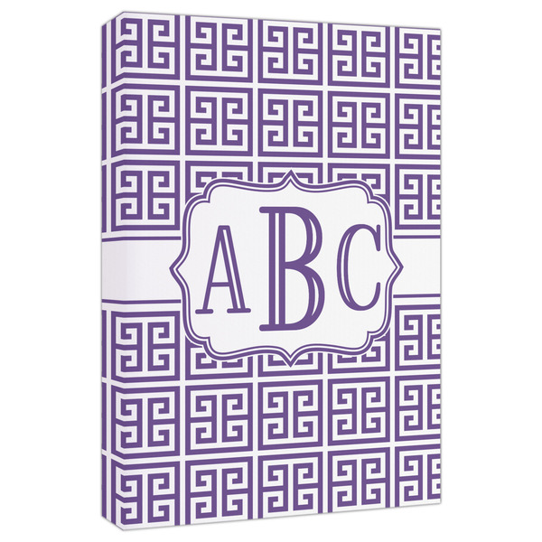 Custom Greek Key Canvas Print - 20x30 (Personalized)