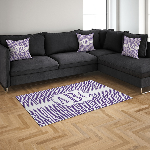 Greek Key 4'x6' Indoor Area Rugs - IN CONTEXT