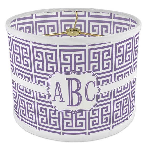 Greek Key 8" Drum Lampshade - ANGLE Poly-Film