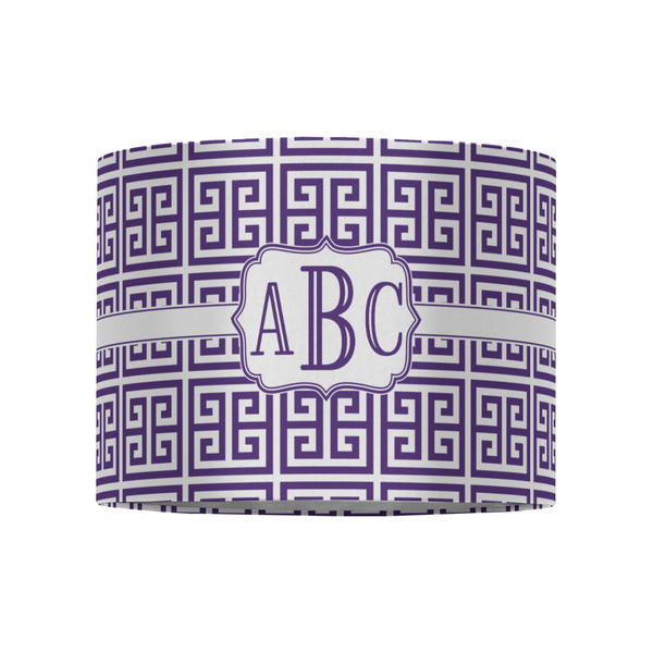 Greek Key 8" Drum Lampshade - FRONT (Fabric)