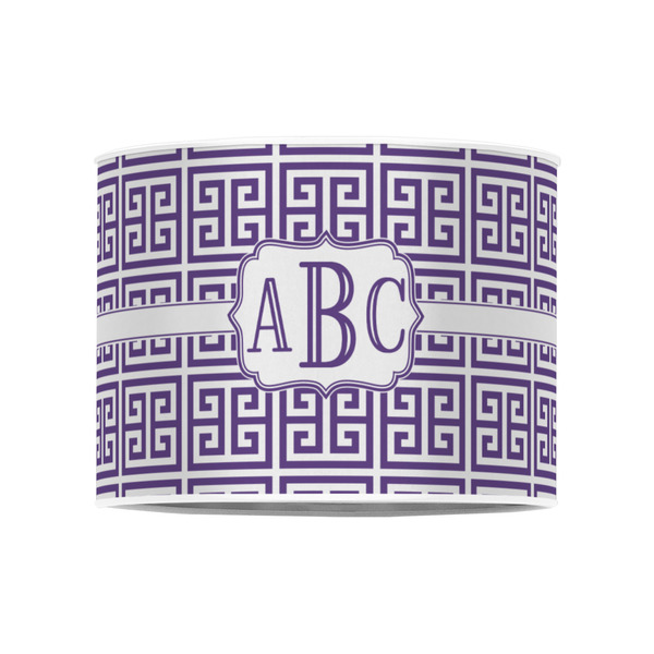 Greek Key 8" Drum Lampshade - FRONT (Poly Film)