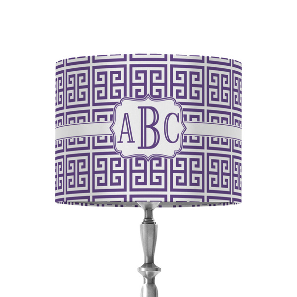 Custom Greek Key 8" Drum Lamp Shade - Fabric (Personalized)